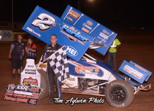 Logan Forler raced to his second career Lucas Oil ASCS victory Sunday at the Ark-La-Tex Speedway. (ASCS / Aylwin Photo)