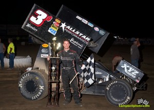 Shane Stewart won the All Star feature at Wayne County Speedway. Mike Campbell Photo www.campbellphoto.com