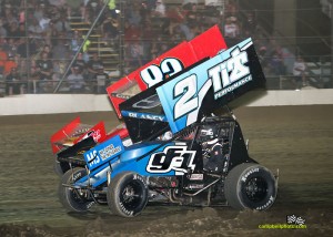 Dale Blaney won the 50 lap UNOH All Star Circuit of Champions feature at Fremont Speedway.. Mike Campbell Photos www.campbellphoto.com