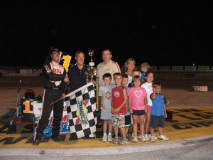 Chris Perley in victory lane at Toledo. - T.J. Buffenbarger Photo
