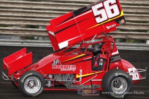 Davey Heskin set 410 quick time at Knoxville Raceway on 8 June 2013. (Serena Dalhamer photo)