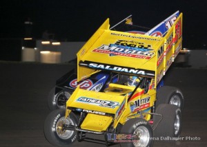 Joey Saldana (71m) and Donny Schatz (15) (Serena Dalhamer photo)