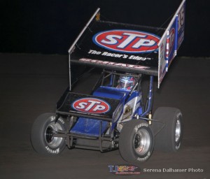 Donny Schatz won the World of Outlaws feature at Jackson Speedway on 14 June 2013. (Serena Dalhamer photo)