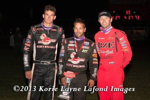 The top-three finishers Damion Gardner, Bud Kaeding, and Nic Faas (Korie Lafond photo)