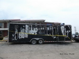 The remnants of Paige Polyak's trailer after the fire. - Bill Weir Photo