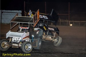 Johnny Kent (55) Strike Hill (13) get to know one another last May at OSP. - Mike Spivey Photo