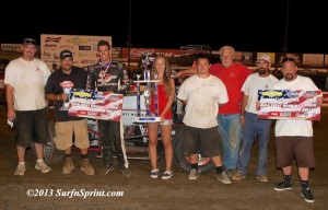 Nic Faas and Crew in victory circle. Photo by Mike Grosswendt / SurfnSprint.com.