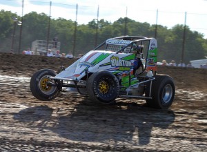 Josh Burton qualifying during the 2012 edition of Indiana Sprint Week at Gas City I-69 Speedway. - T.J. Buffenbarger Photo
