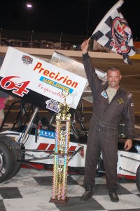 Chris Paller in victory lane at Lake Erie Speedway. - Photo by: RG Design