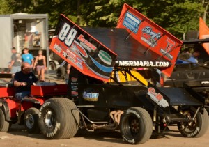 Tim Crawley drove Mike Ward’s #88 to the Championship in the 8th annual USCS Outlaw Thunder Tour Sprint Speedweek mini-series.    - Image courtesy of USCS