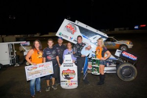 Jason Johnson emerged victorious at the Grays Harbor Raceway for his sixth win of 2013 to retake the Lucas Oil ASCS presented by MAVTV American Real points lead. (ASCS / Fletcher Photo)