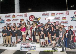 Brook Tatnell in victory lane after the win in the Speed Sport World Challenge. - Mike Campbell Photo