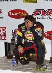 Brian Brown after finishing second at the 2013 FVP Knoxville Nationals. - MIke Campbell Photo