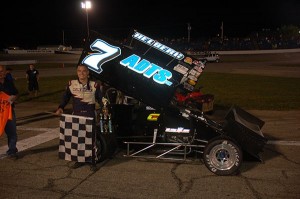 JoJo Helberg in victory lane at Anderson Speedway. - David Sink Photo