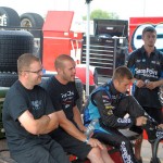 Cody Darrah with his crew at Knoxville Raceway. - T.J. Buffenbarger Photo