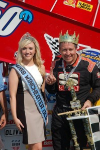 Brian Gerster after being crowned King of the Wings on Sunday afternoon at Winchester Speedway. - David Sink Photo