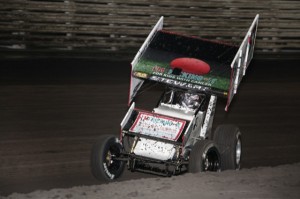 Shane Stewart on his way to victory on Saturday at Knoxville Raceway during the Anrold Motor Supply 360 Knoxville Nationals. - Serena Dalhamer Photo