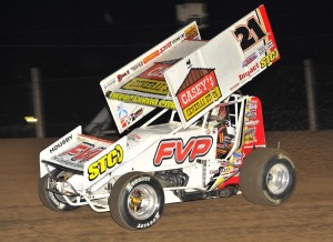 Brian in action at I-30 Speedway (Jimmy Jones Photo)