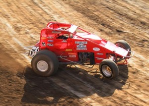 Mike Spencer of Temecula leads the USAC/CRA Series with three fast qualifying times in the previous seven races at Perris Auto Speedway this season.   - Doug Allen Photo