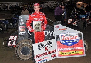 Christopher Bell topped the opening night of the POWRi Midget Turnpike Challenge as Midgets took to the 1/8-mile Port City Raceway clay oval for the first time. -TWC Photo