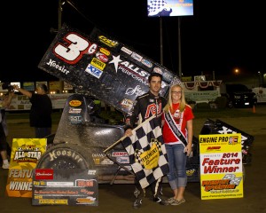 James McFadden in victory lane at Fremont Speedway. - Christopher Gilbert Photo