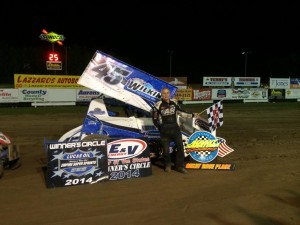 Chuck Hebing in victory lane at Albany Saratoga Speedway. - Image courtesy of Hebing Racing. 