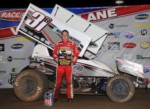 Christopher Bell added his 14th overall win of 2014 by topping Saturday night's 30-lap ASCS Speedweek finale at Lucas Oil Speedway in Wheatland, MO. - TWC Photo