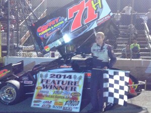 JoJo Helberg in victory lane Friday at Dixie Motor Speedway. - AVSS Photo