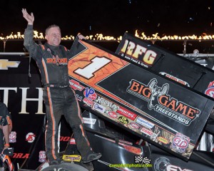 Sammy Swindell won the Knight Before the Kings Royal at Eldora Speedway. - Mike Campbell Photo