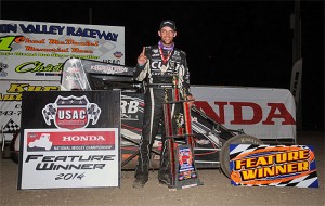 Bryan Clauson added his second USAC National Midget win of the year by topping Tuesday night's Chad McDaniel Memorial event at Solomon Valley Raceway in Beloit, KS. - TWC Photo