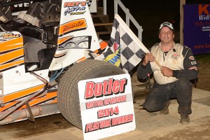 John Gall following his win at Butler Motor Speedway. - Tom Willavize Photo
