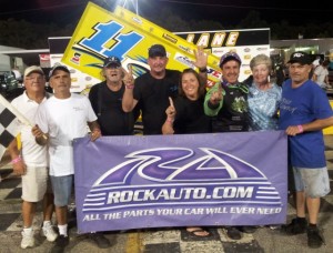 Joey Aguilar completed a weekend sweep in the United Sprint Car Series at Anderson Motor Speedway, winning Saturday night's Summer Nationals finale for his third career USCS win. (Jacob Seelman photo)