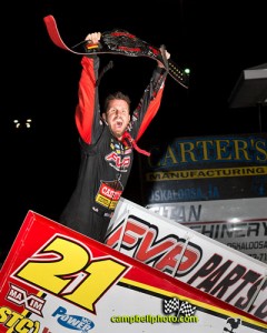 Brian Brown won the Front Row Challenge at Southern Iowa Speedway. - Mike Campbell Photo