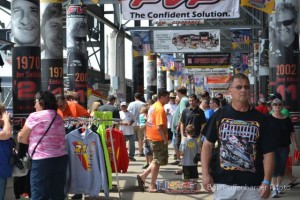 It was busy under the grandstands on Friday at the Knoxville Nationals. - Bob Buffenbarger Photo