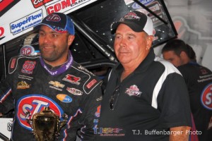 Donny Schatz with Don DeWitt. - T.J. Buffenbarger Photo