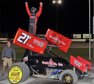 Taylor Velasquez in victory lane at Dodge County Speedway. - TWC Photo