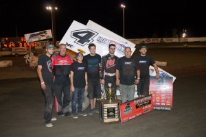James McFadden with his crew in victory lane. - James McFadden. - Collin Markle Photography