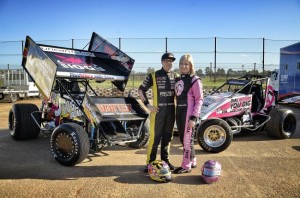 Toby Bellbowen & Courtney O’Hehir. - Image courtesy of Sydney Speedway