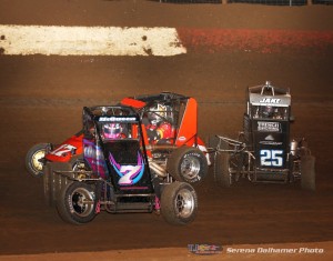 Shannon McQueen (7), Dave Darland (17N), and Jake Swanson (25) (Serena Dalhamer photo)
