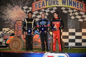 Nathan Smee in victory lane at Sydney Speedway. - Image courtesy of Sydney Speedway