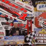 Mark Smith in victory lane following his victory on Saturday at East Bay Raceway Park. (Alan Holland/hoseheads.com Photo)