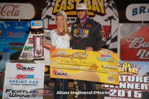 Robert Ballou in victory lane at East Bay Raceway Park. (Alan Holland / Hoseheads.com)