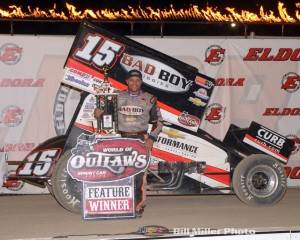 Donny Schatz won the World of Outlaws feature during the Mother of All Sprint Car Weekends on Friday at Eldora Speedway. (Bill Miller Photo)