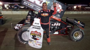 Johnny Herrera picked up his third Lucas Oil ASCS National Tour victory of the 2015 season, taking the top step at the Black Hills Speedway. (ASCS Photo)