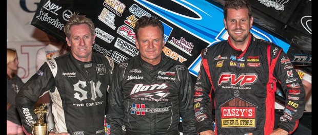 Craig Dollansky picked up the FVP National Sprint League win over Brian Brown (R) and Brooke Tatnell (L) (Dave Hill Photo)