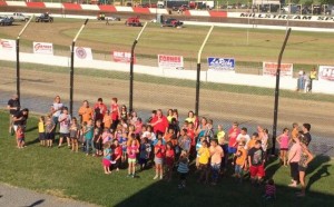 Kids at Millstream Speedway. 