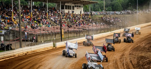 All Stars during heat race action at Bedford Speedway in 2015 - (Jason Walls Photo)