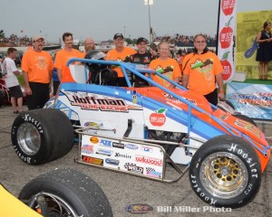 Kody Swanson and the Hoffman Auto Racing Team before the start of the 2016 Pay Less Little 500. (Bill Miller Photo)