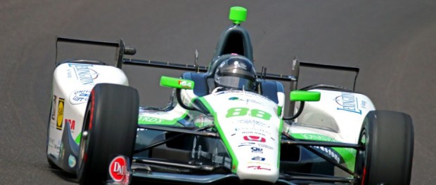 Bryan Clauson practicing at the Indianapolis Motor Speedway. (Mike Harding Photo)