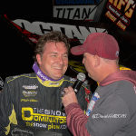 Terry in Victory Lane at Oskaloosa. (Dave Hill Photo)